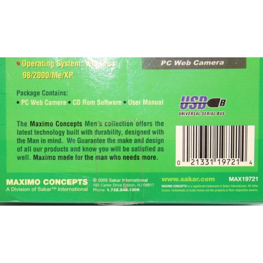 Football PC Web Camera Webcam w/ CDROM & Manual Maximo Concepts 2005 NEW